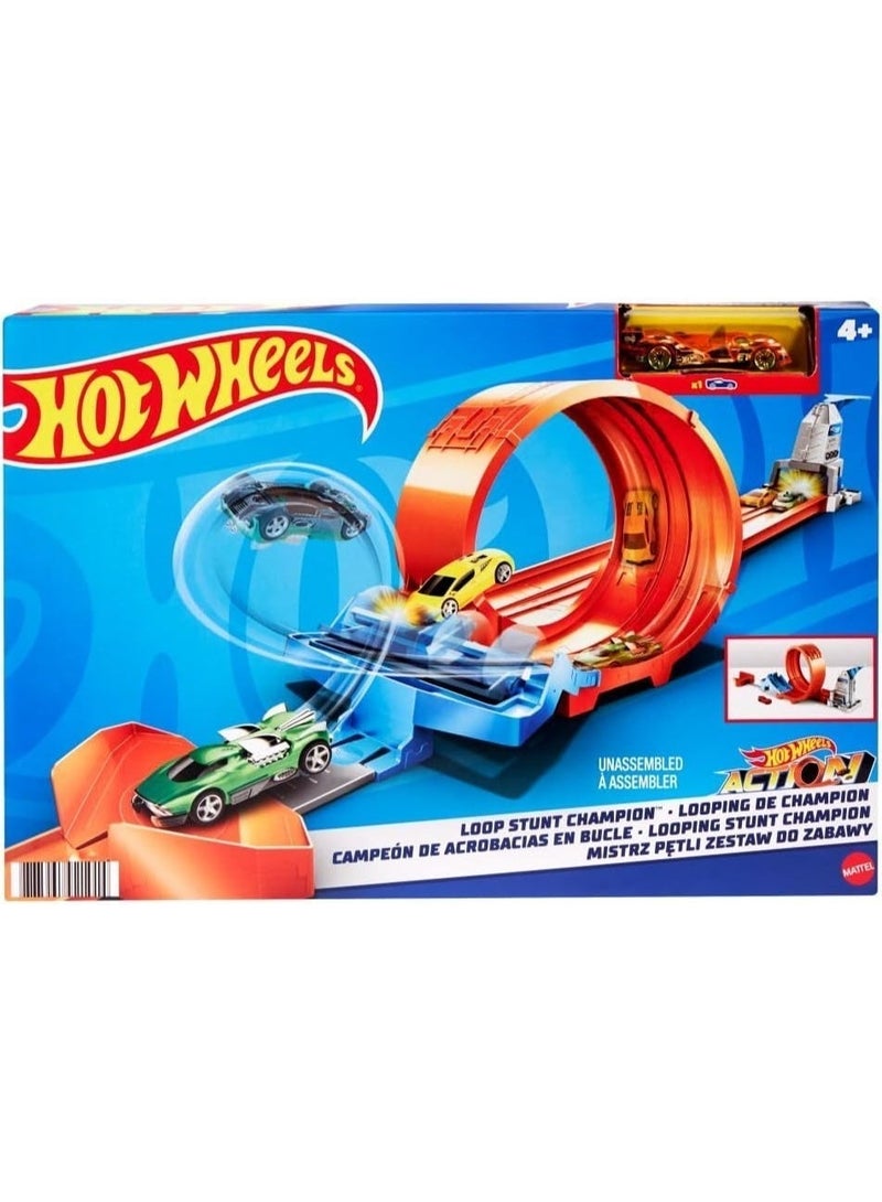 Hot Wheels Loop Stunt Champion Track Set for Kids 4 Years Old & Older - Image 1